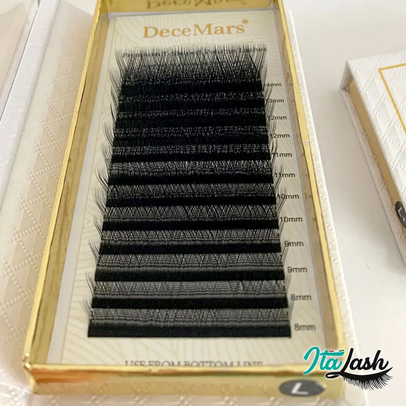 Cílios Decemars Y Curvatura L – Volume, Efeito Fox Eye e Delineado