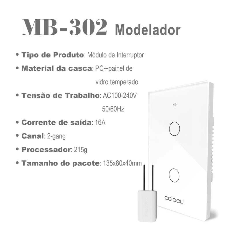 Interruptor Inteligente WiFi – Sem Neutro, Compatível com Alexa, Alexia e Tuya, Interruptor Touch, Controle Remoto – Brasil  Tomada Inteligente WiFi