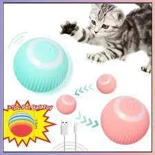 Bola Automática para Gatos, Brinquedo Elétrico Rotativo, Recarregável via USB, Brinquedos Interativos, Acessórios Interessantes para Gatinhos e Cachorros.