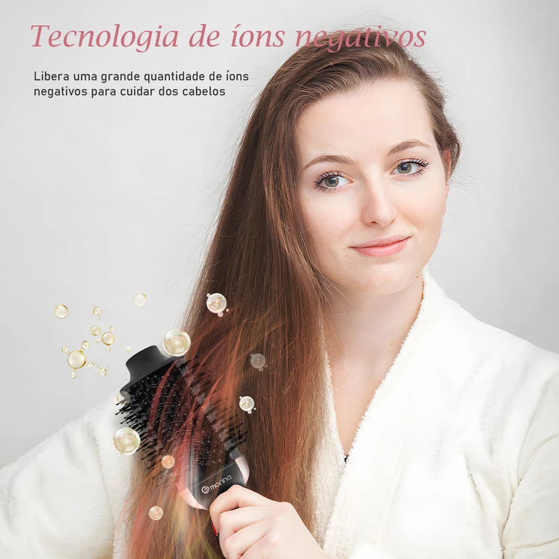 Escova Elétrica 3 em 1 – Chapinha, Modelador e Secador Profissional para Cabelo