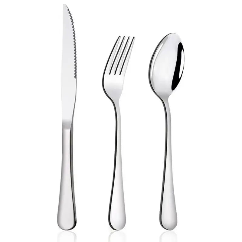 Natal 18 Peças Talheres, 6 Faca De Mesa + 6 Garfo De Mesa + 6 Colher De Mesa Promoções