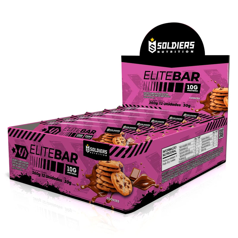 Elitebar Barra de Proteína 30g – Caixa com 12 Unidades | Soldiers Nutrition
