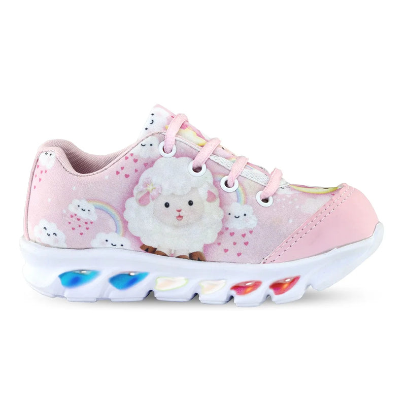Kit 2 Pares de Tênis Infantil Feminino com LED – Modelos Sereia e Ovelhinha