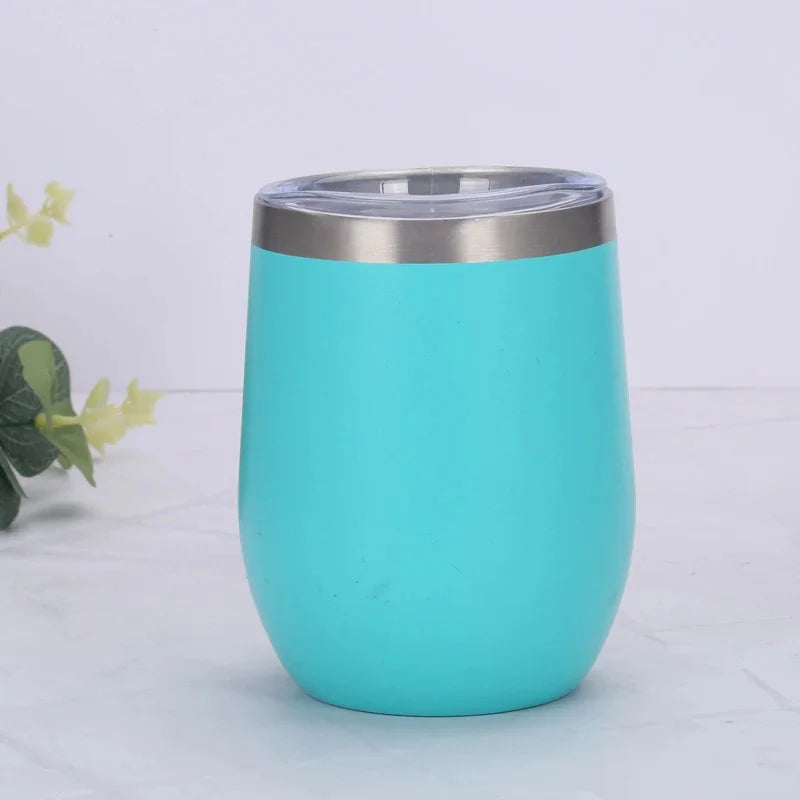 Copo Térmico 350ml com Tampa Tipo Cuia – Aço Inox 304