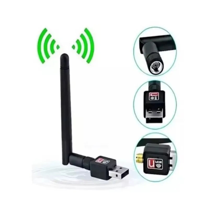 Adaptador WiFi USB 150Mbps 2.4GHz Antena USB 802.11n/g/b USB LAN Placa de Rede Sem Fio PC Receptor WiFi