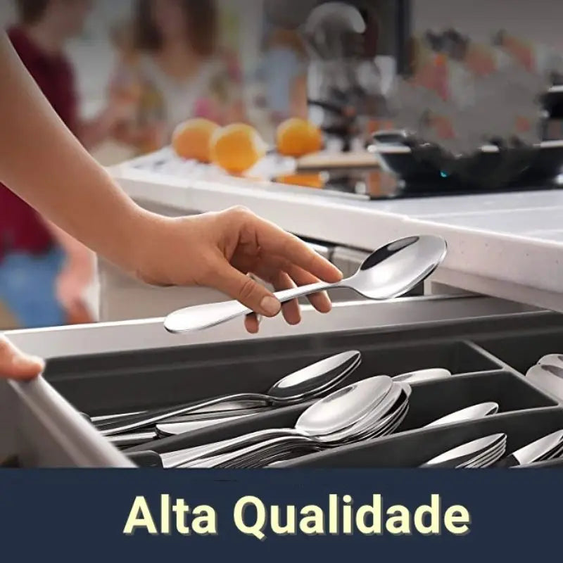 Natal 18 Peças Talheres, 6 Faca De Mesa + 6 Garfo De Mesa + 6 Colher De Mesa Promoções