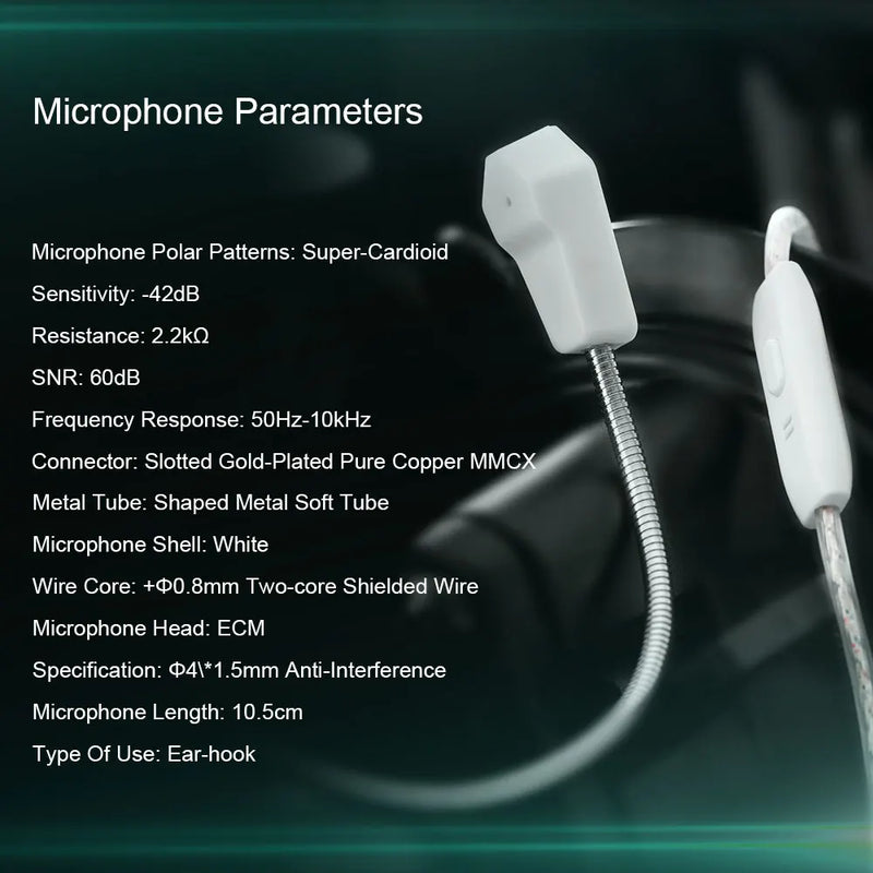 Novo Fone de Ouvido In Ear Kinera Celest Wyvern com Cabo de Microfone Destacável Boom IEMs Headset para Jogos
