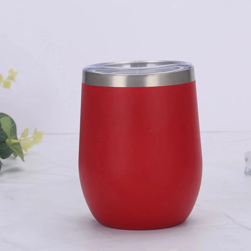 Copo Térmico 350ml com Tampa Tipo Cuia – Aço Inox 304