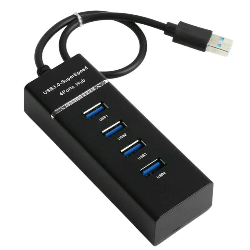 Hub USB 3.0 com 4 Portas – Extensor e Adaptador para Pendrive, Mouse, Teclado e Outros Dispositivos
