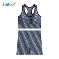 Conjunto Academia Fitness Feminino Leggings 1 Top Bra 1 Shorts