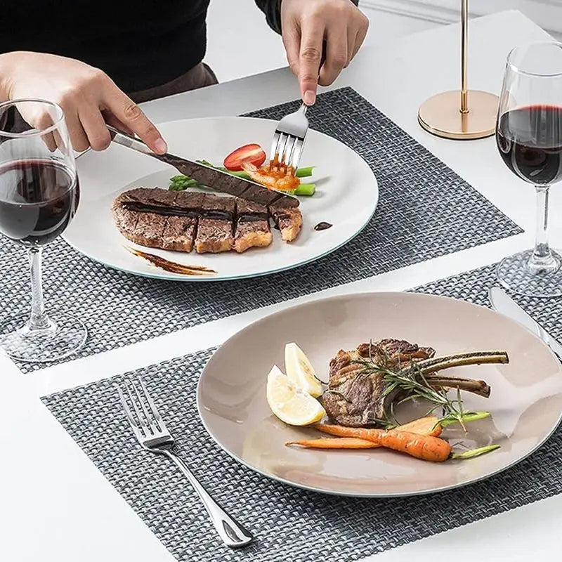 Natal 18 Peças Talheres, 6 Faca De Mesa + 6 Garfo De Mesa + 6 Colher De Mesa Promoções