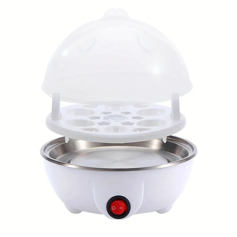 Cozedor de Ovos Elétrico Multifuncional – Vapor Rápido para Ovos, Milho, Leite e Mais