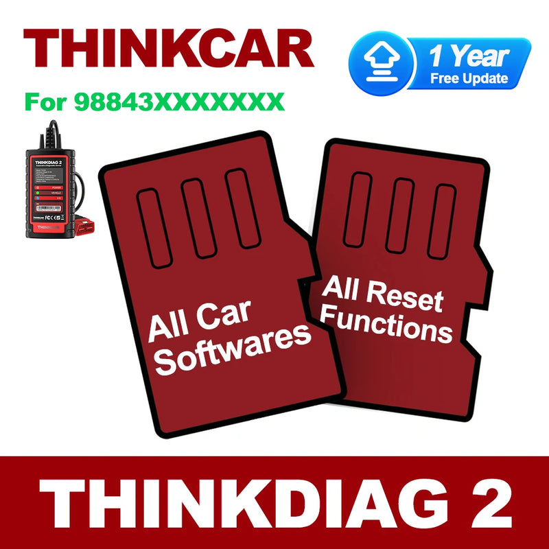 THINKCAR Thinkdiag 2 – Scanner Automotivo Profissional com Software para Todos os Carros (1 Ano)