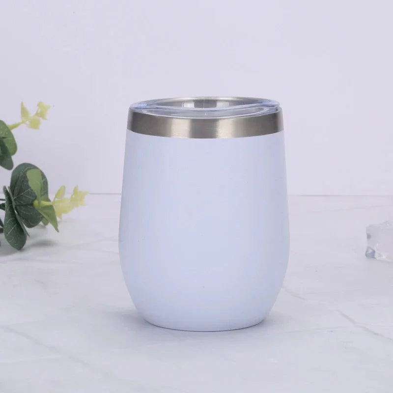 Copo Térmico 350ml com Tampa Tipo Cuia – Aço Inox 304