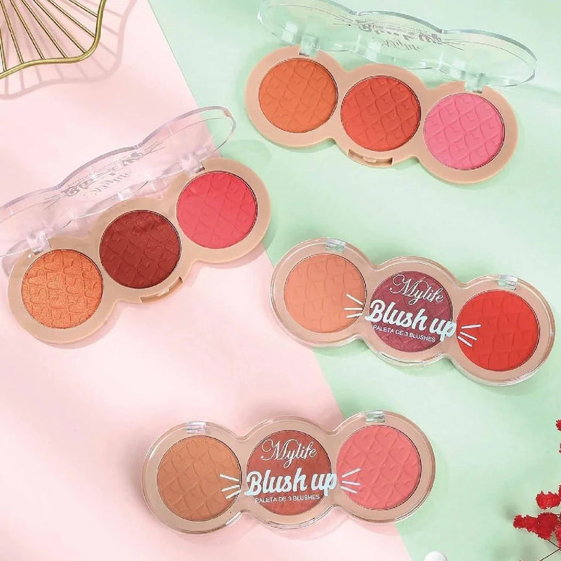 Minha Vida Paleta Trio de Blush Blush Up
