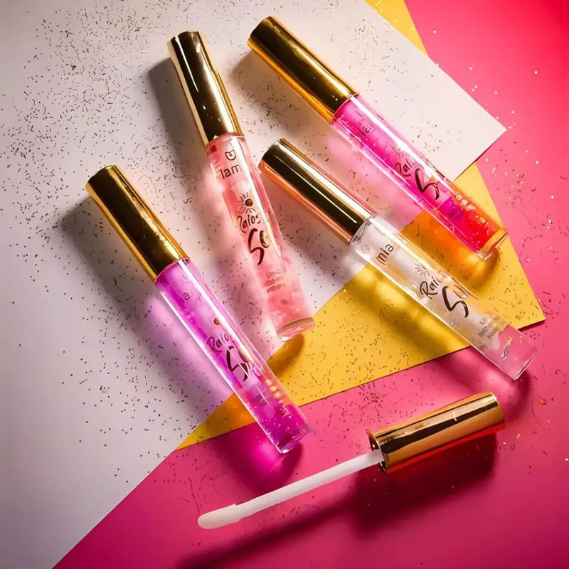 Kit com 4 Lip Oil Gloss Hidratantes Sun Rays – Mia Make