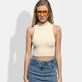 Top Cropped Tailor - Regata Feminina Tricot em Cor Lisa