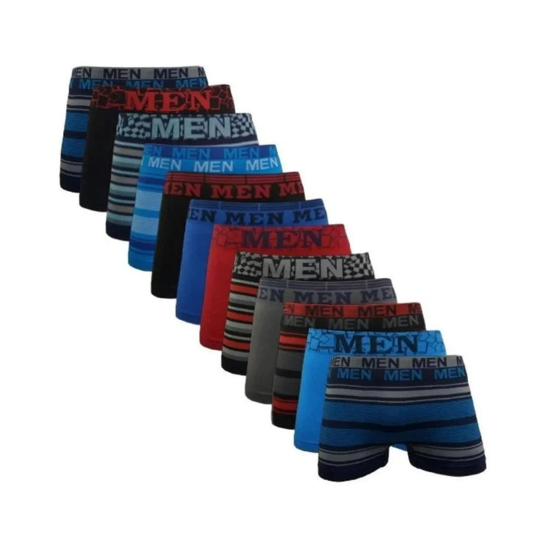 Moda Íntima Masculina - Kit Cueca Boxer Cor Sortida
